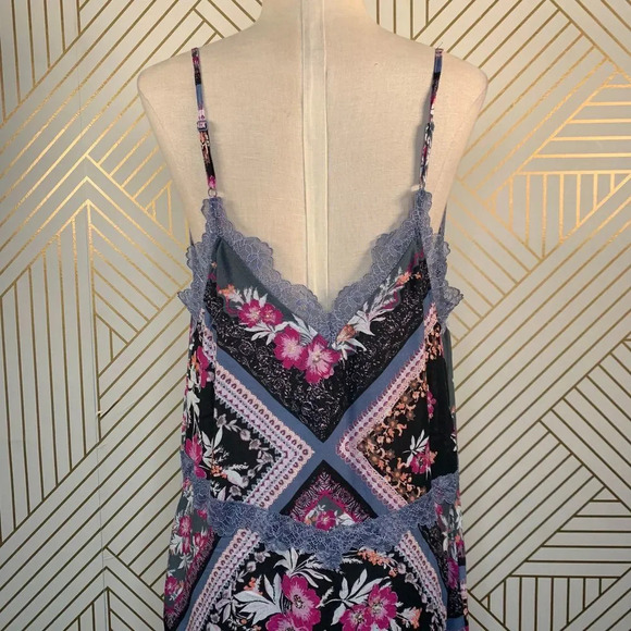 Free People‎ Stevie Floral Lace Trim Maxi Dress - Picture 10 of 12